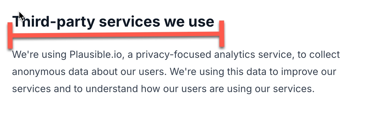 Screenshot showing a portion of the privacy policy document associated with notebooklm web importer.