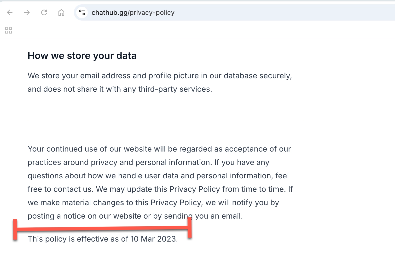 The privacy policy associated with notebooklm web importer is dated 10 march 2023, raising a red flag.