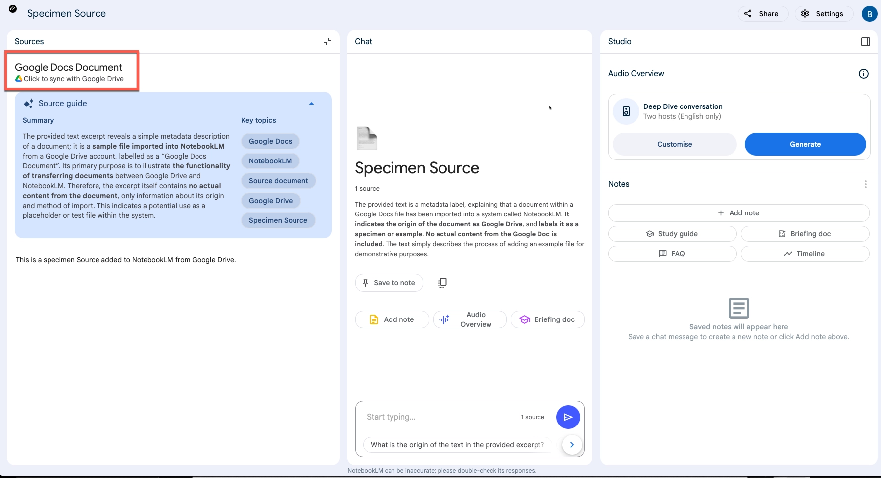 How To Sync Sources In Notebooklm With Google Docs And Slides Option to sync appears instantaneously when you click open the newly added google docs document.
